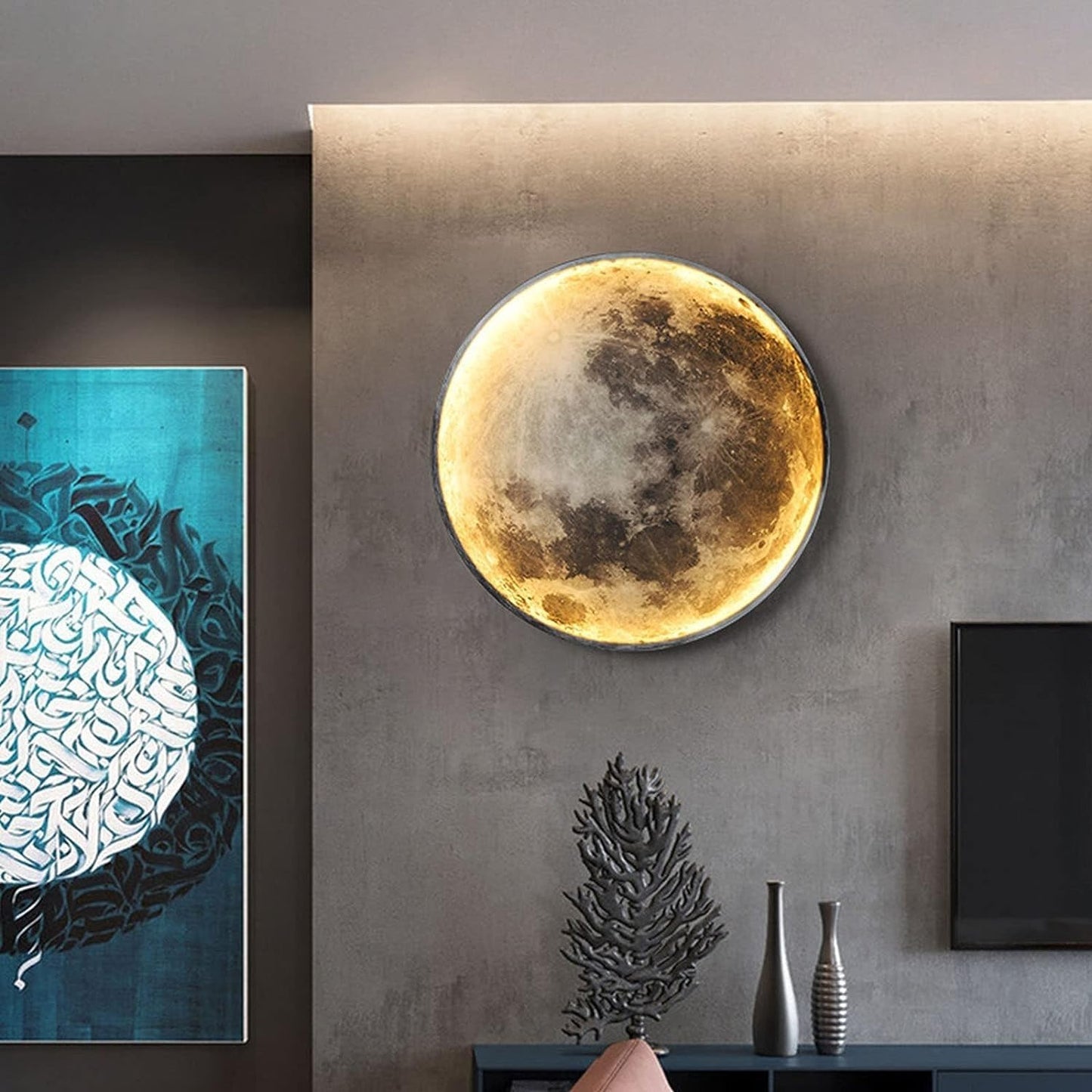 The moon in a room